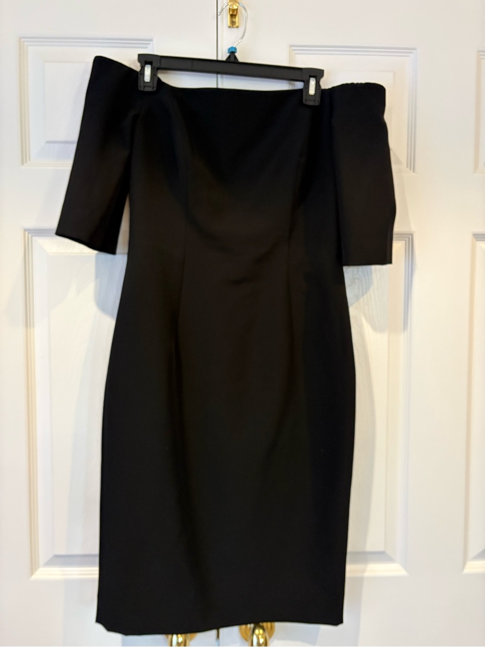 Milly brand. Black Off-Shoulder Sheath Dress